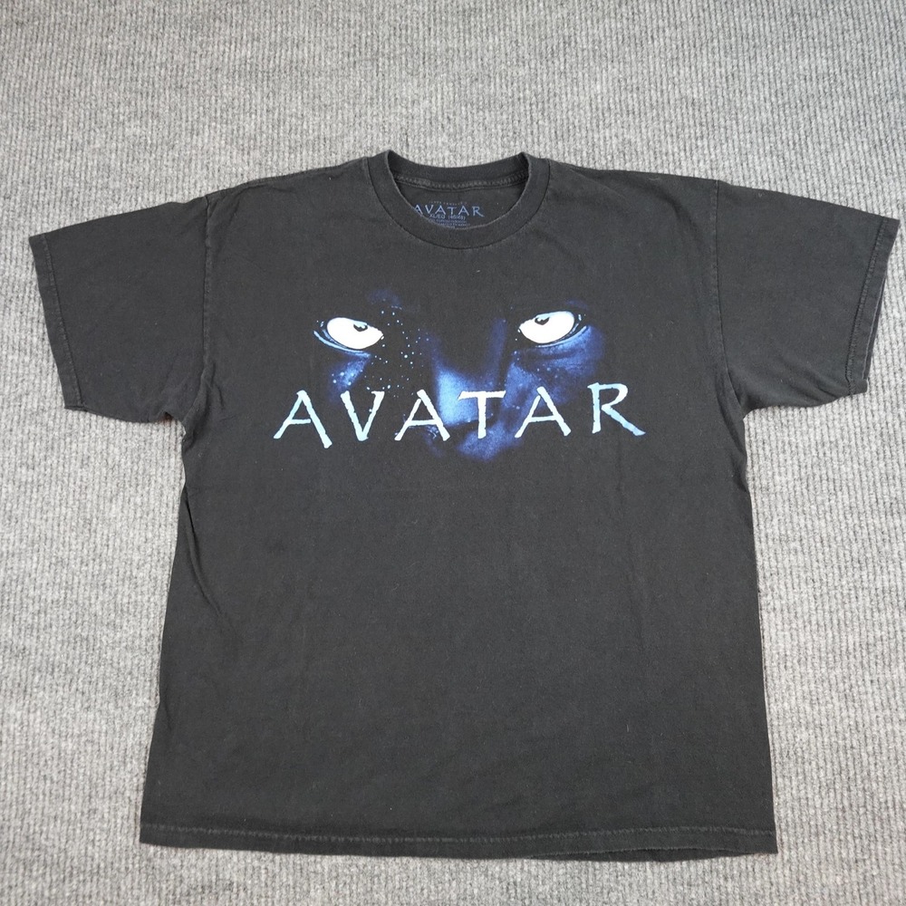 Avatar Shirt Mens XL Black James Cameron Na'vi Eyes Graphic Movie Film Tee